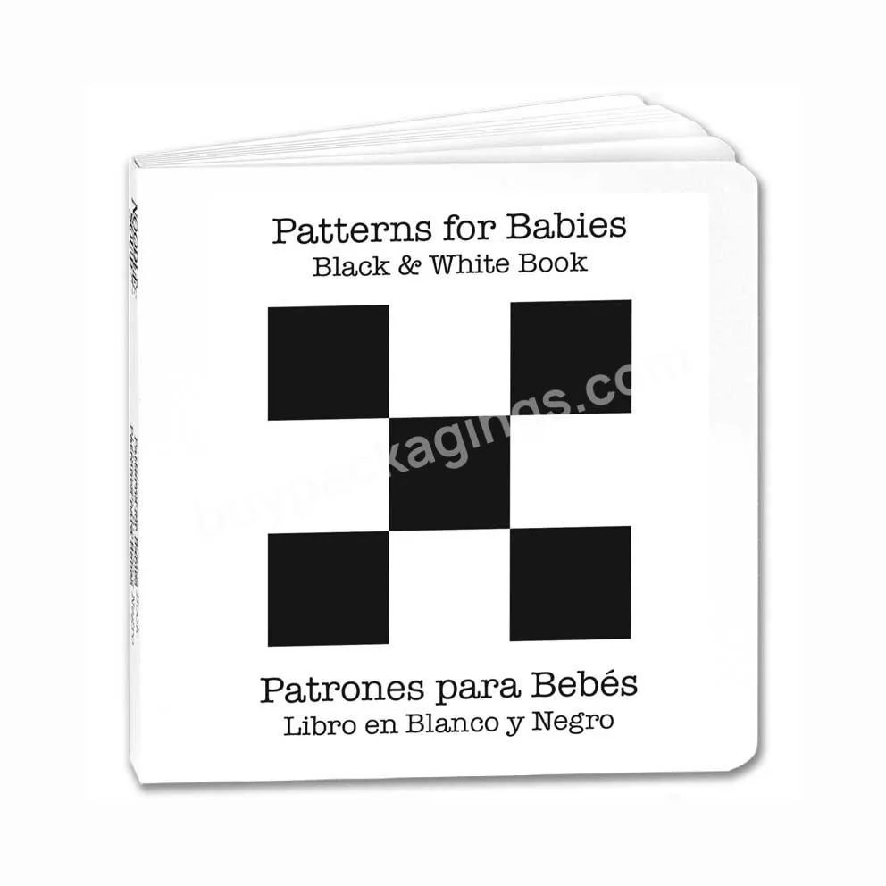 Custom Printing Black & White Book Children Educational Children Board Book For Babies