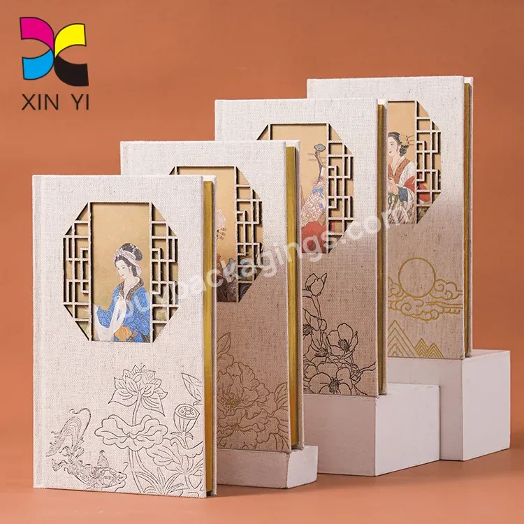 Custom Printing Book Fabric Cover Logo Foiling Journal Printing Book Printing