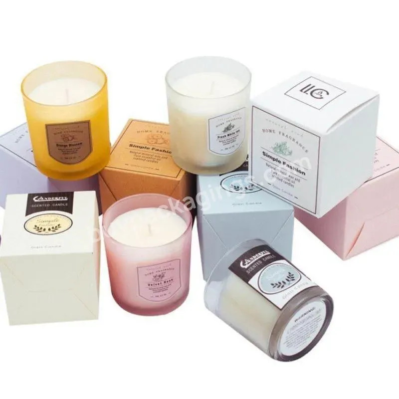 Custom Printing Candles Set With Luxury Box Packaging Matchbox Hard Soap Paper Candle Box