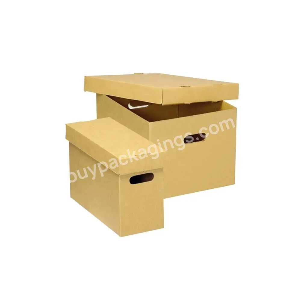 Custom Printing Corrugated Paper Office File Plastic Container Storage Collapsible For Clothes Banker Box