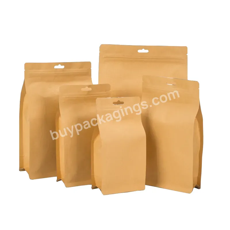 Custom Printing Craft Paper Bag Stand Up Flat Bottom Foil Inside Zipper Paper Bags You Own Logo - Buy Paper Bags Your Own Logo,Craft Paper Bag,Print Paper Bag.