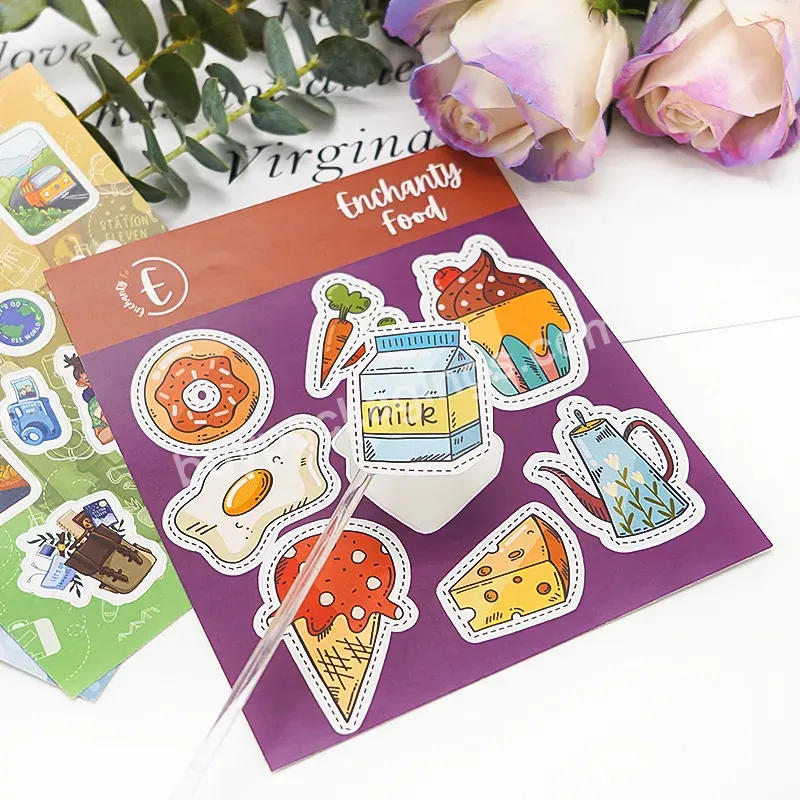 Custom Printing Cute Cartoon Diy Design Drawing Creative Decorative Sticker Sheet