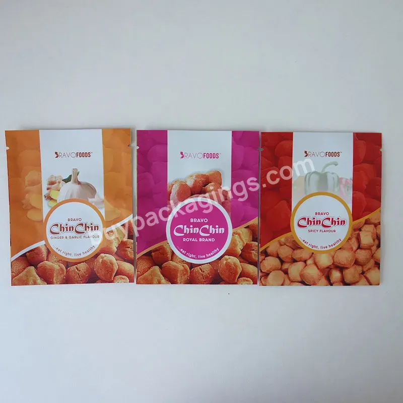 Custom Printing Design 3 Side Seal Food Bag Frosted Zipper Foil Bag For Sugar Nuts Snack Candy Smell Proof Packaging Flat Pouch