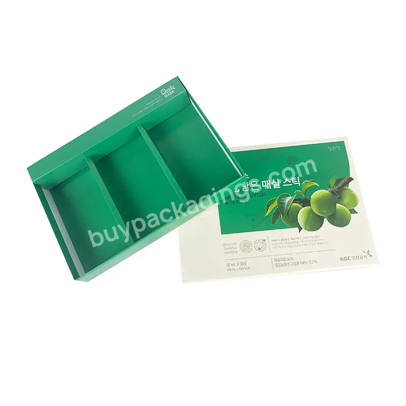 Custom Printing Drinks Green Plum Juice Luxury Gift Box Concentrate Fruit Paper Box Syrup Greengage Juice Packaging Box