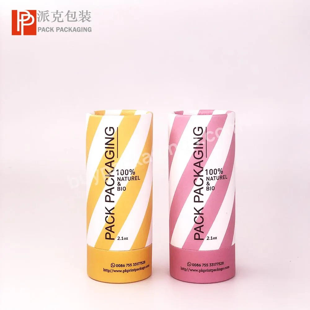 Custom Printing Eco Friendly Cardboard Push Up Tube Deodorant Empty Containers for Lip Balm Solid Perfume Sunscreen Stick