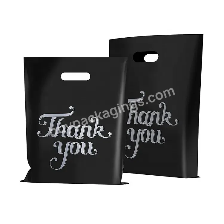 Custom Printing Eco Friendly Heavy Duty Bio Degradable Compostable Thick Die Cut Patch Shopper Shopping Plastic Packing Bags