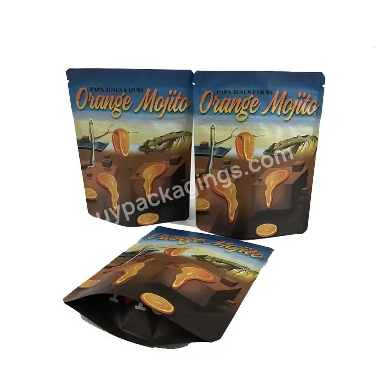 Custom Printing Edible Bags Stand Up Soft Touch Mylar Bag With Logo Printing Ziplock 3.5g Bag For Edible Packaging