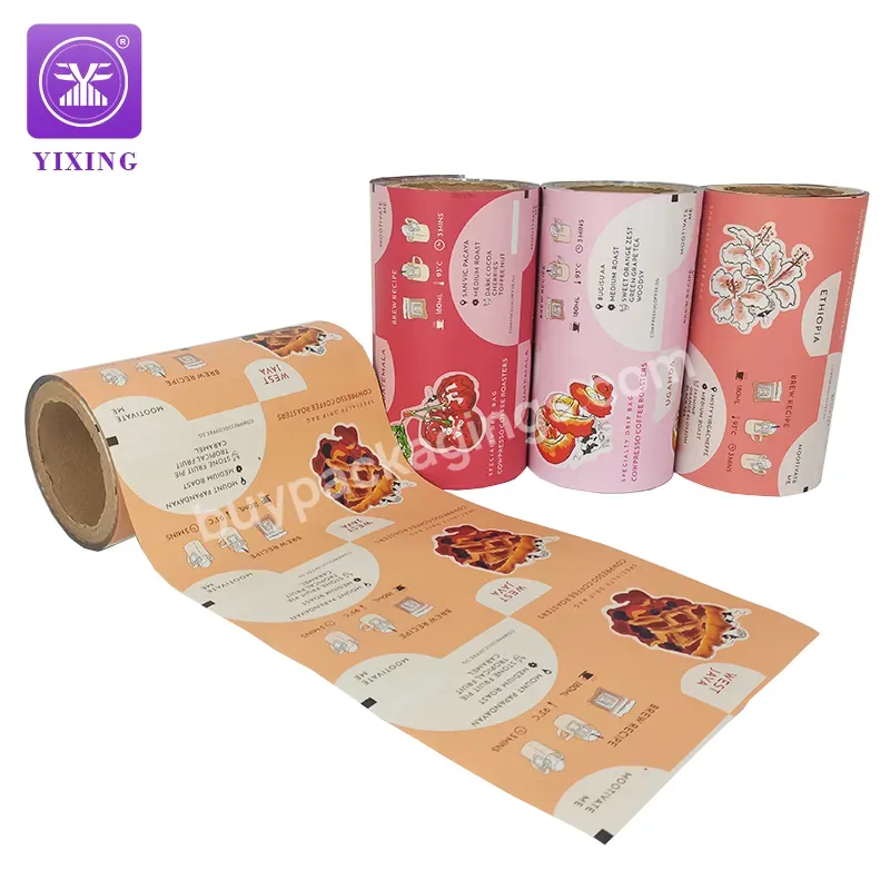 Custom Printing Factory Food Grade Packaging Roll Stock Laminated Foil Roasted Coffee Plastic Packaging Film Roll