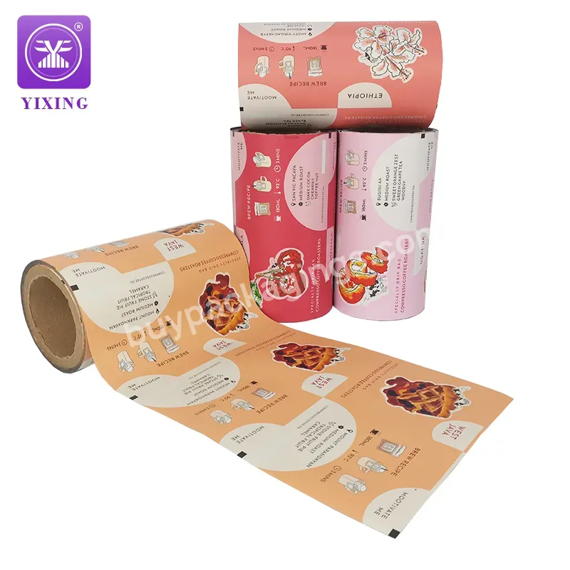 Custom Printing Factory Food Grade Packaging Roll Stock Laminated Foil Roasted Coffee Plastic Packaging Film Roll