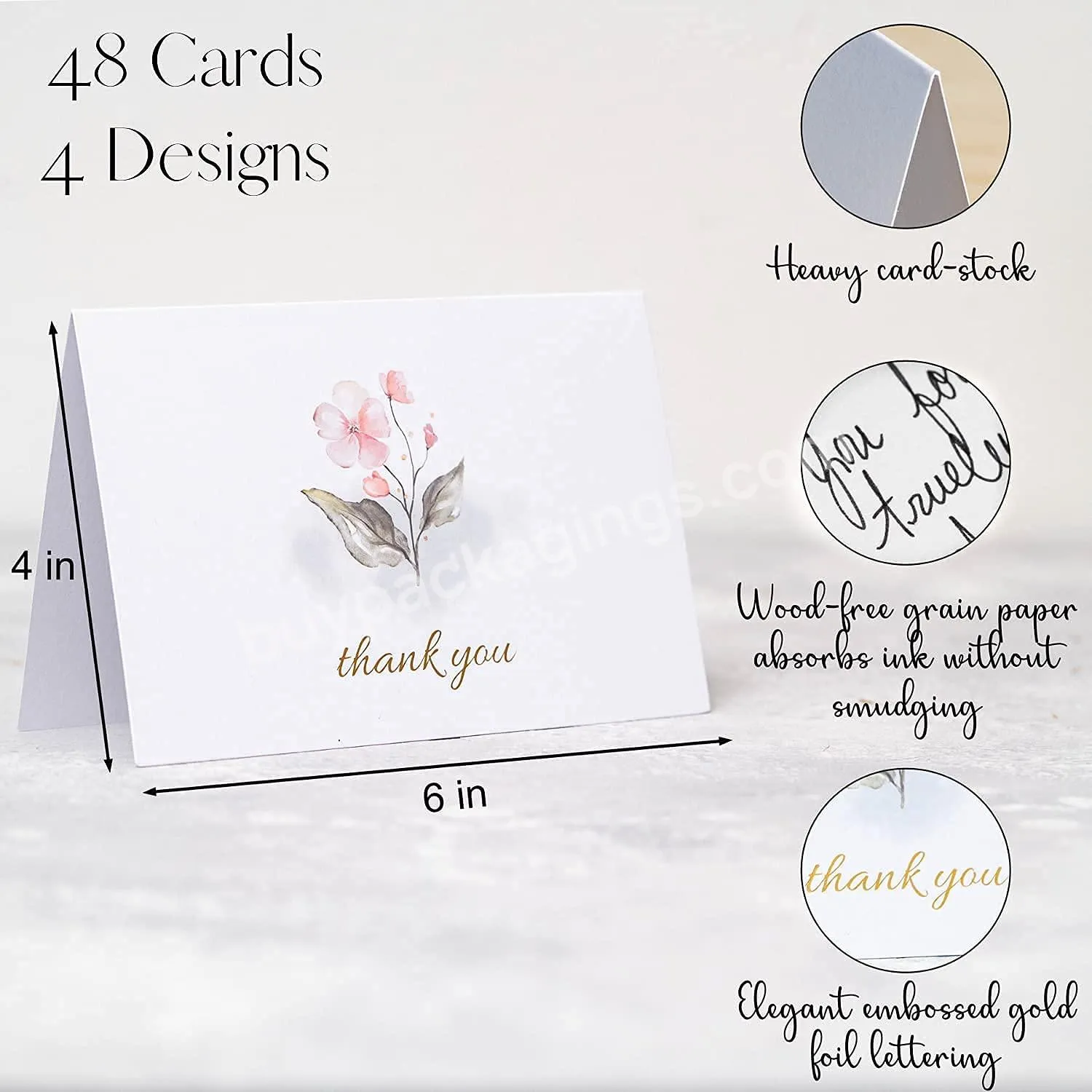 Custom Printing Factory Price Frosted Color Business Cards Standard Thank You Card