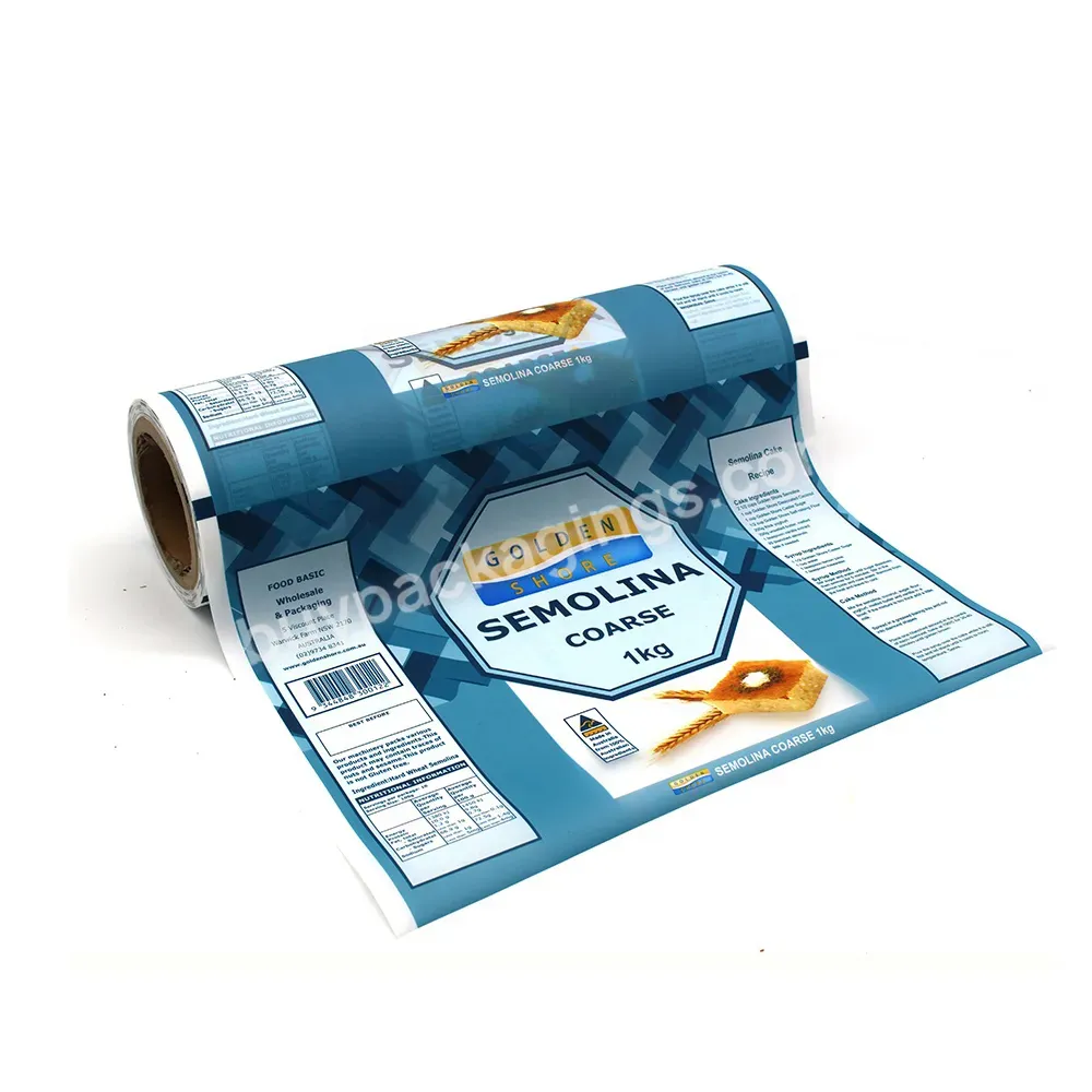 Custom Printing Flexible Packaging Bopp Laminate Food Grade Plastic Film Roll Wrap Film For Flour/snack/food