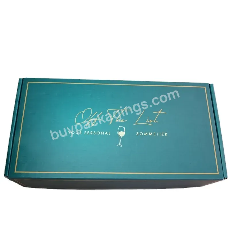 Custom Printing Folding Corrugated Wine Card Paper Shipping Mailer Box With Insert