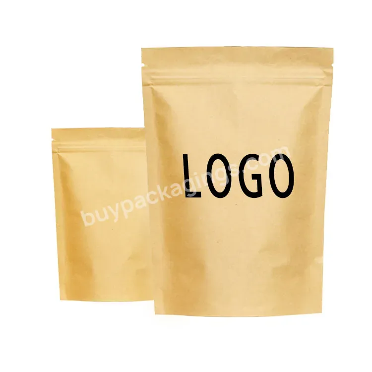 Custom Printing Food Grade Brown Kraft Paper Bag Packaging