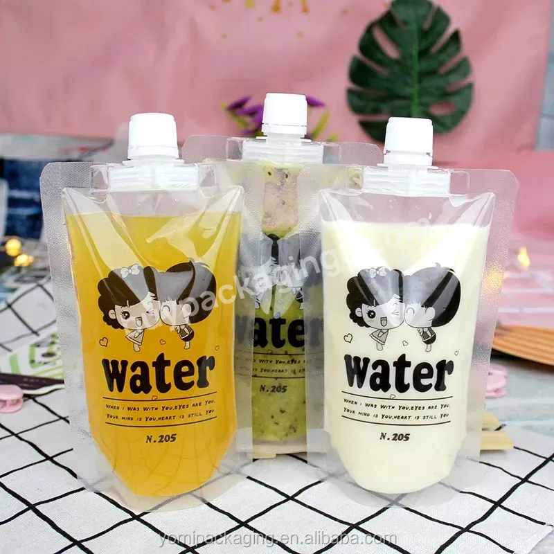 Custom Printing Food Grade Plastic Baby Food Liquid Packaging Stand Up Pouch Bags With Corner Spout