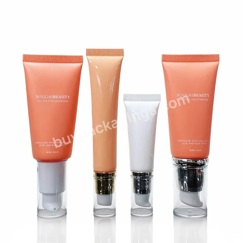Custom Printing Foundation Lotion Pump Toothpaste Tube Packaging Cosmetic Soft Touch Airless Pump Tube