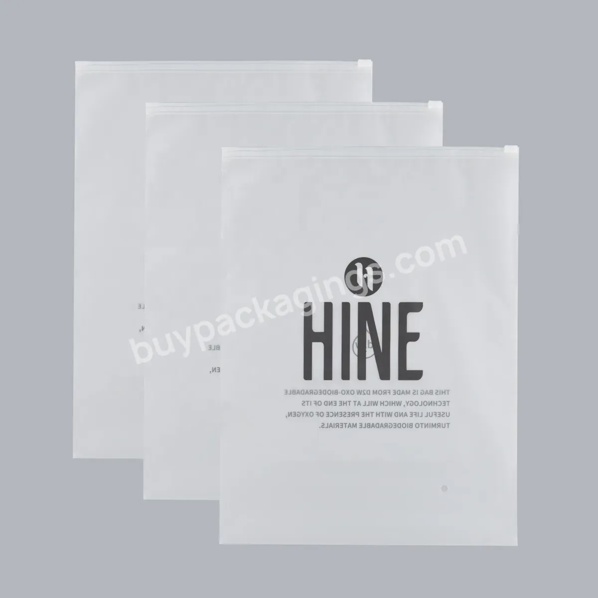 Custom Printing Frosted Clear Zipper Plastic Bag Clothing Packages Zip Lock Bags For Garments Shipping
