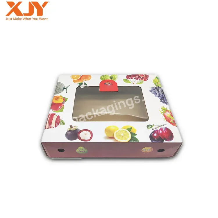 Custom Printing Fruit And Vegetable And Seafood Foldable Hard Corrugated Shipping Packaging Waxed Cardboard Boxes