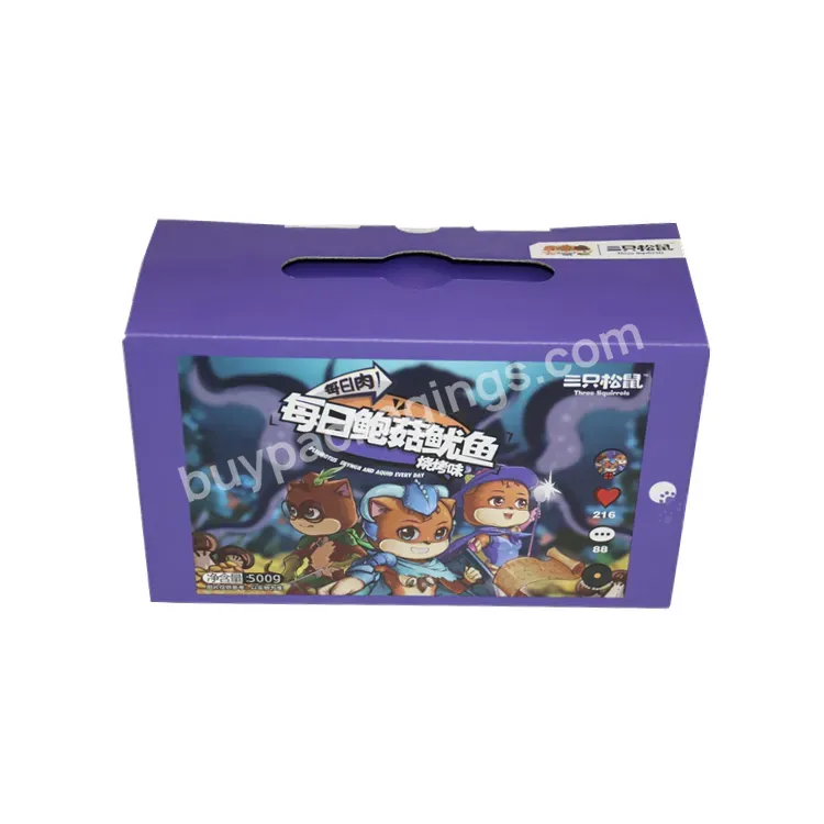 Custom Printing Glossy Lamination Toys Paper Cardboard Packaging Storage Box Withe Handle