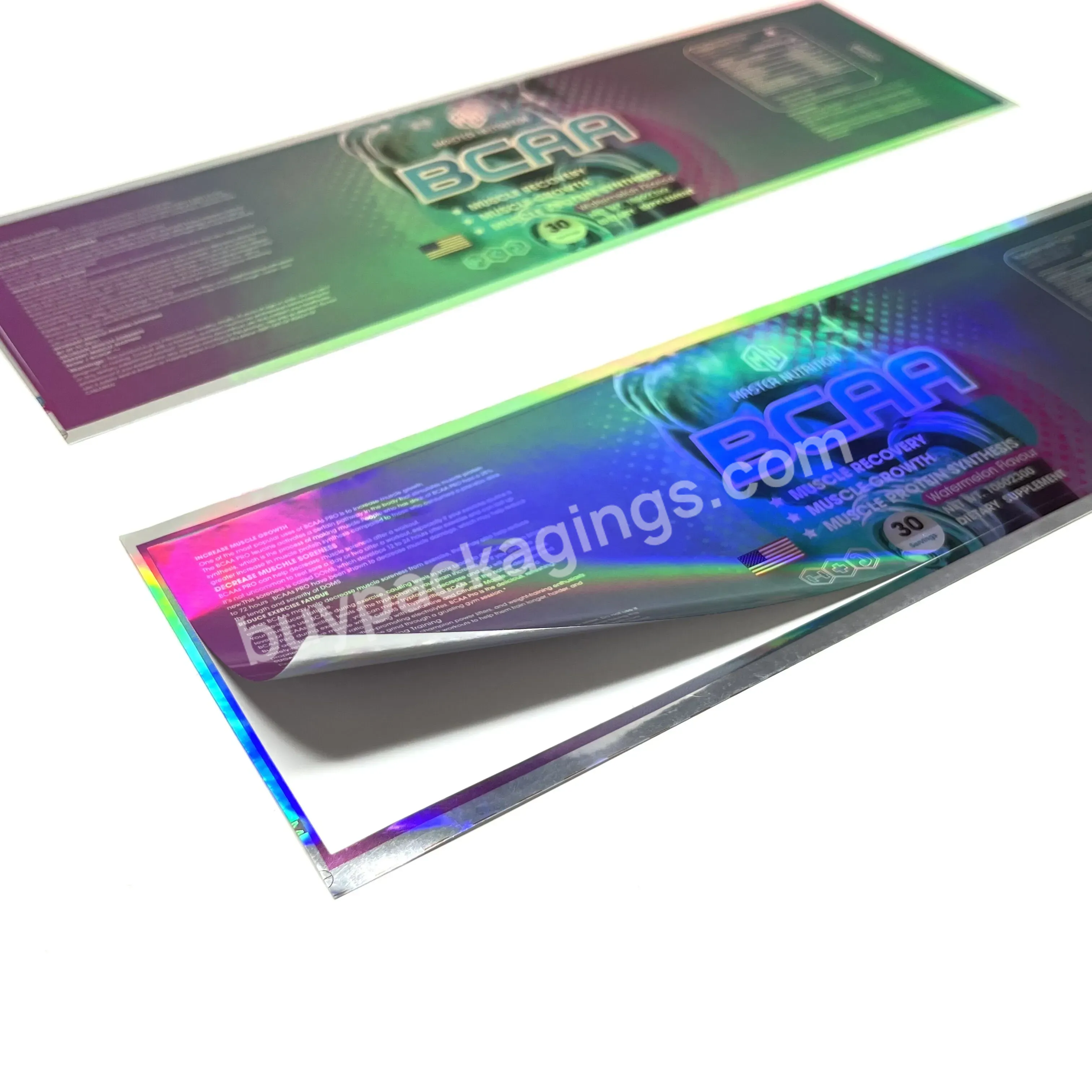 Custom Printing Glossy Laser Stamping Paper Labels For Medicine Box Packaging