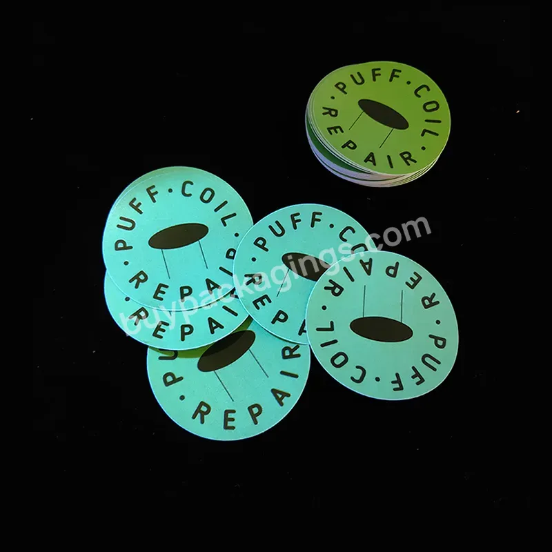 Custom Printing Glow In Dark Label Adhesive Luminous Logo Sticker