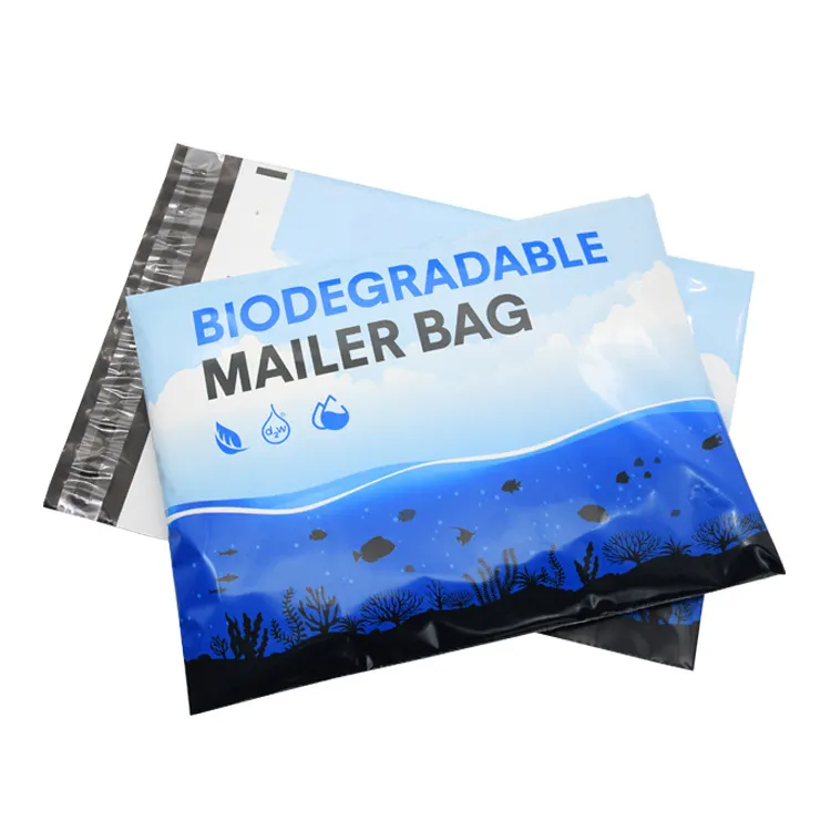 Custom Printing Green Self Adhesive Seal Biodegradable 100% Recycled Courier Poly Mail Mailing Bags