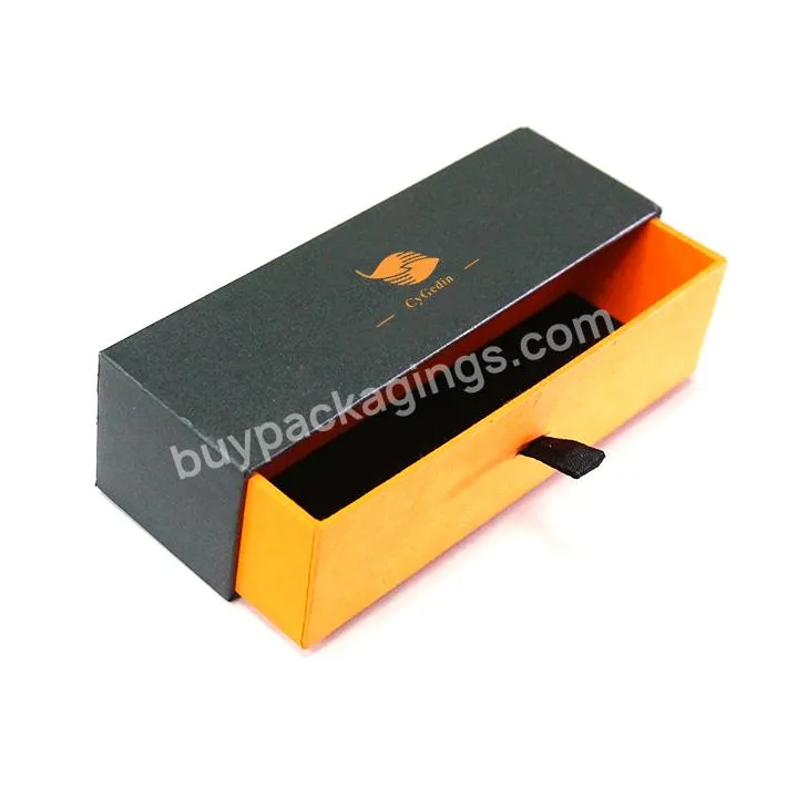 Custom Printing Hard Rigid High Quality Cardboard Luxury Sliding Box With Ribbon Rope Gift Sleeve Drawer Box Packaging