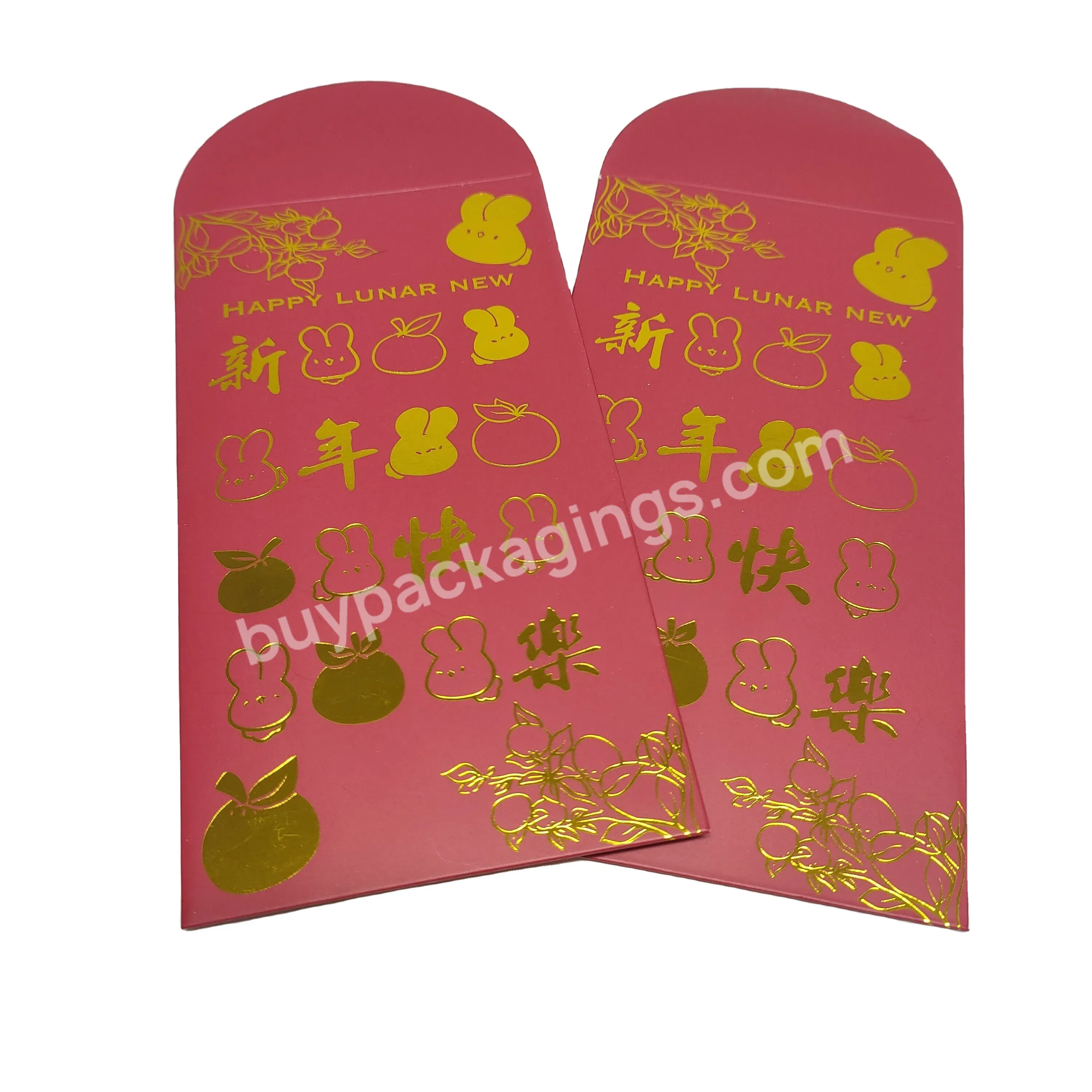 Custom Printing High End Gold Foil With Embossing Pattern Wallet Envelopes