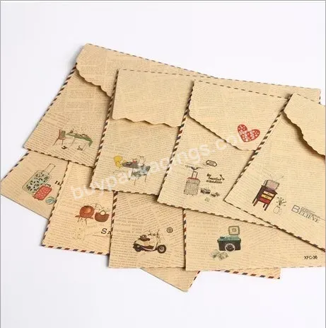 Custom Printing High-end New Luxury Printed Color Mini Small Coin Gift Card Packaging C6 Kraft Paper Envelope
