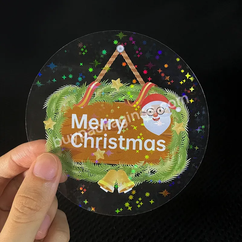 Custom Printing Holographic Die Cut Cute Prisms Sticker Waterproof Vinyl Window Rainbow Sticker Decal