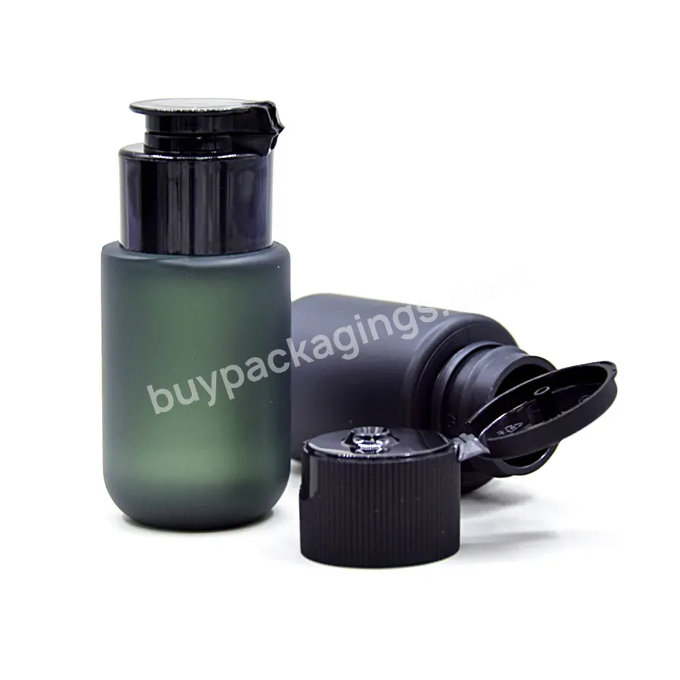 Custom Printing Hot Sale Mini Plastic Round Pet Bottle With Flip Top Cap Premium Toner Serum Packaging Bottles Green