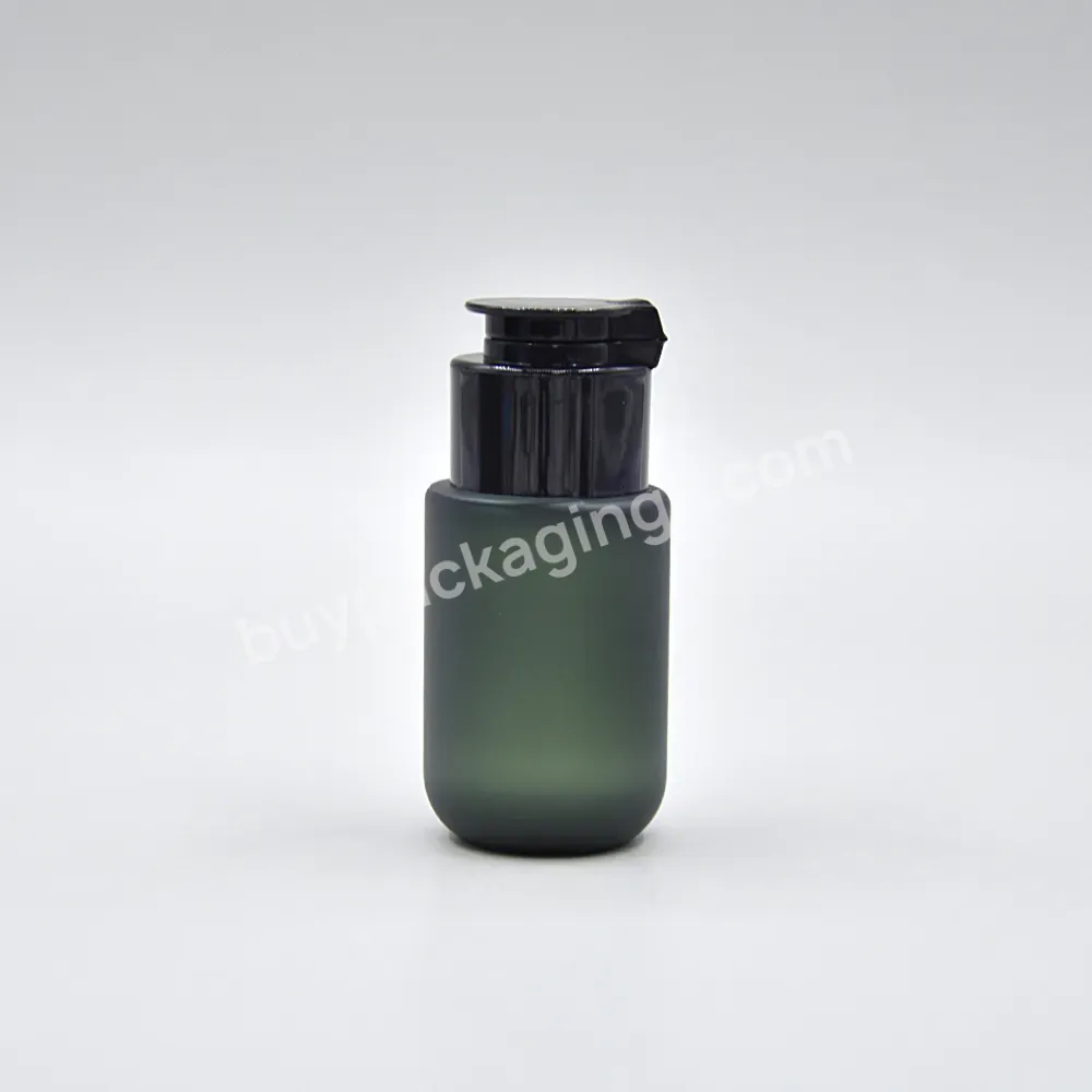 Custom Printing Hot Sale Mini Plastic Round Pet Bottle With Flip Top Cap Premium Toner Serum Packaging Bottles Green