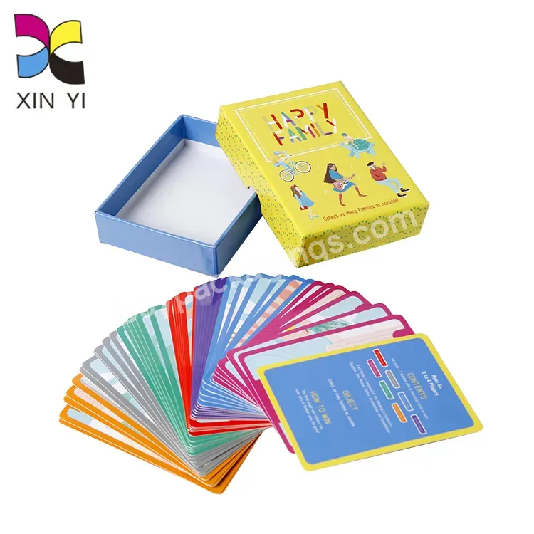 Custom Printing Kids Children English Arabic Educational Paper Game Flash Playing Cards Set