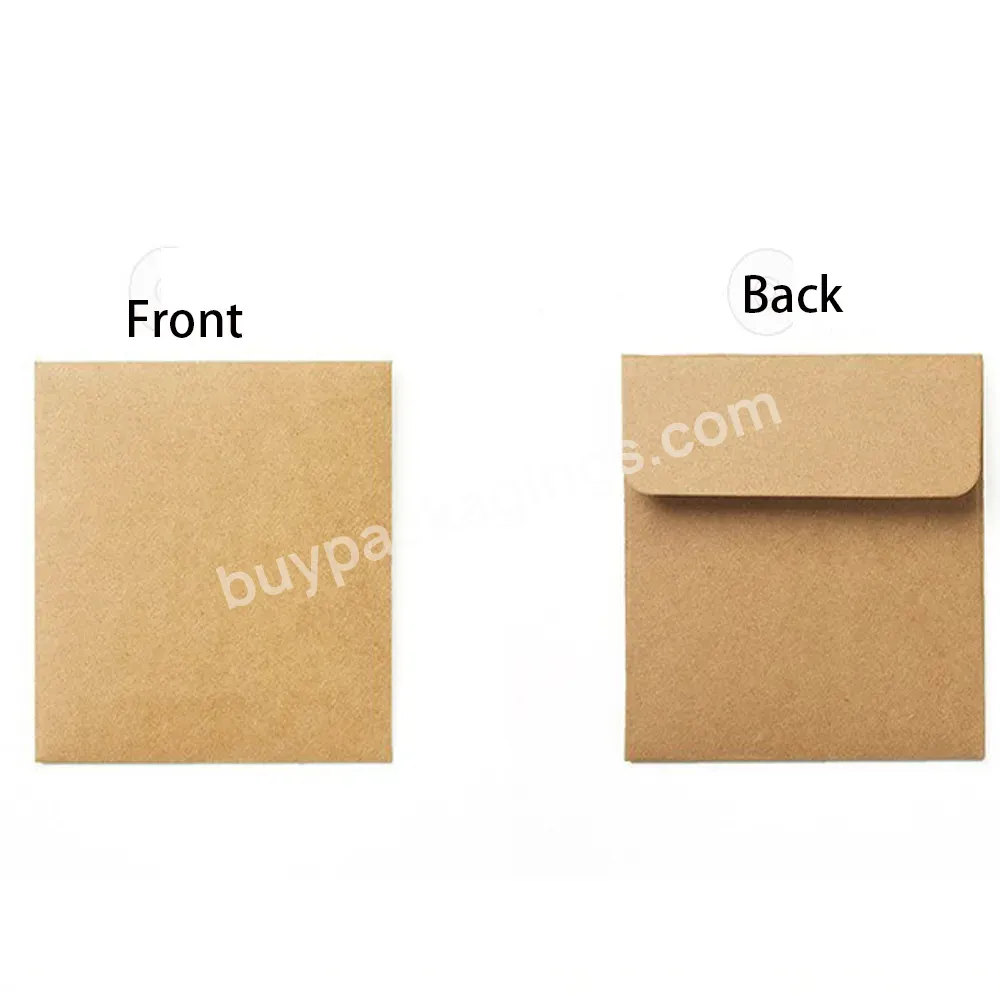 Custom Printing Kraft Cd Paper Case Bag Blank Kraft Envelope Natural Brown Plain Paper Gift Party Favor Cd/dvd Gift Sleve Bag