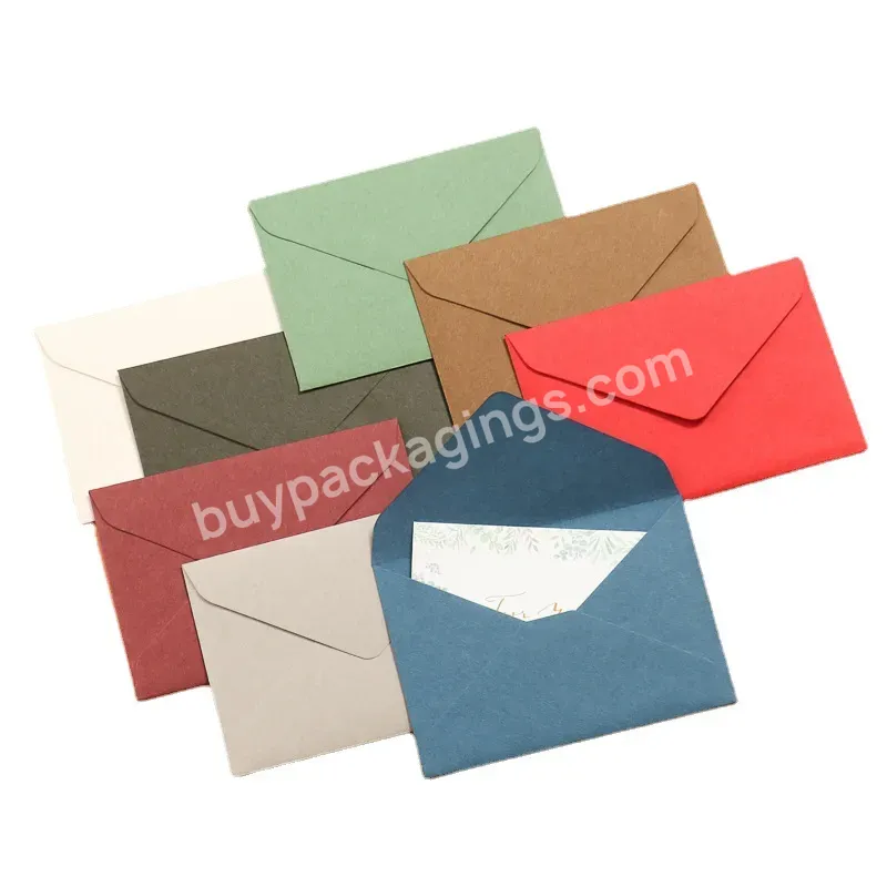 Custom Printing Kraft Paper Envelope Packaging Black Brown Kraft Paper Envelope