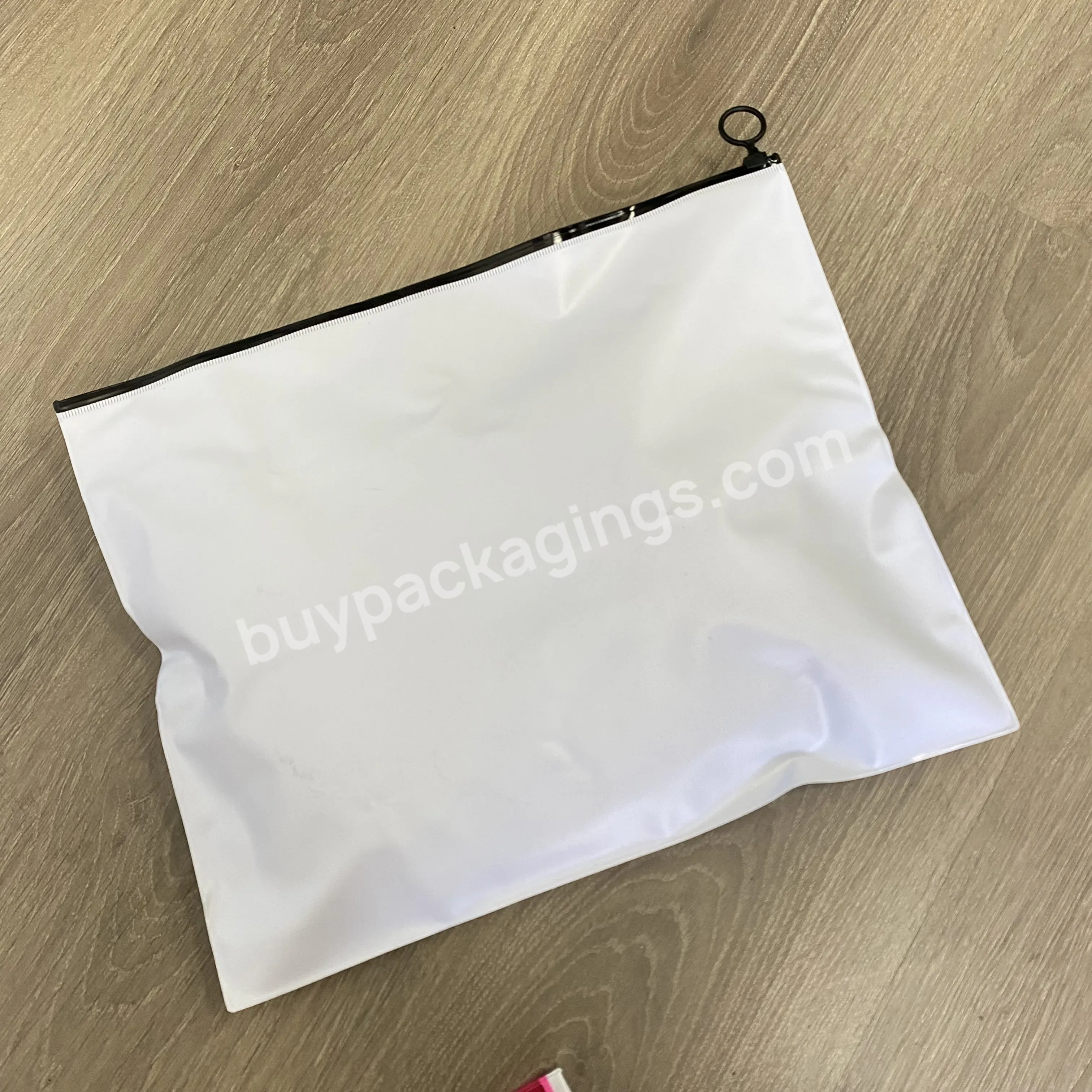 Custom Printing Logo Biodegradable Frosted Sealing Bag Small Zip Lock Frosted Plastic Pvc Zipper Bag For Jewelry Packaging