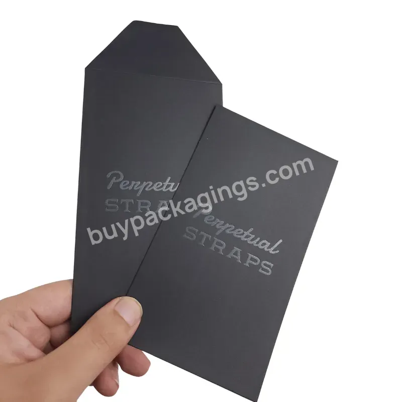 Custom Printing Logo Black Card Gift Colored Paper Mailing Envelopes Invitation Card Envelope