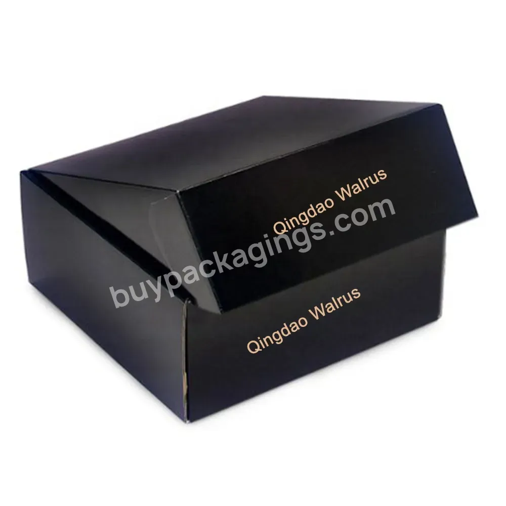 Custom Printing Logo Black Shipping Carton Cardboard Packaging E-flute Corrugated Box