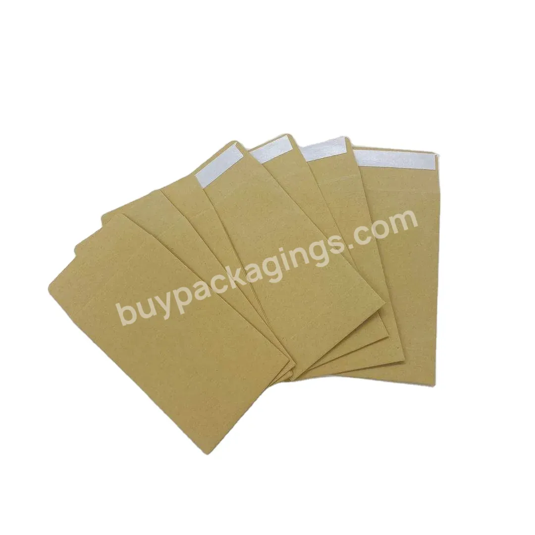 Custom Printing Logo Brand Name Pouch Brown Kraft Paper Mini Coin Envelopes With Free Design