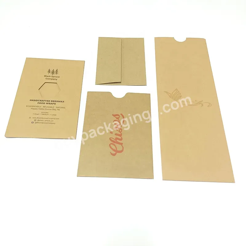 Custom Printing Logo Brand Name Recycled Brown Kraft Paper Envelope With Free Design