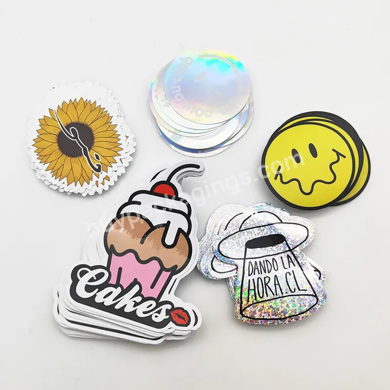 Custom Printing Logo Kiss Cut Waterproof Vinyl Adhesive Die Cut Stickers For Kids