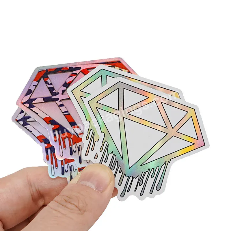 Custom Printing Logo Label Holographic Shiny Die Cutting Sticker Sheet Self Adhesive Waterproof Vinyl Die Cut Sticker