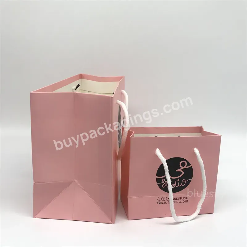 Custom Printing Logo Shopping Tote Paper Bag Shopping Carry Paper Bags For Clothing Packing