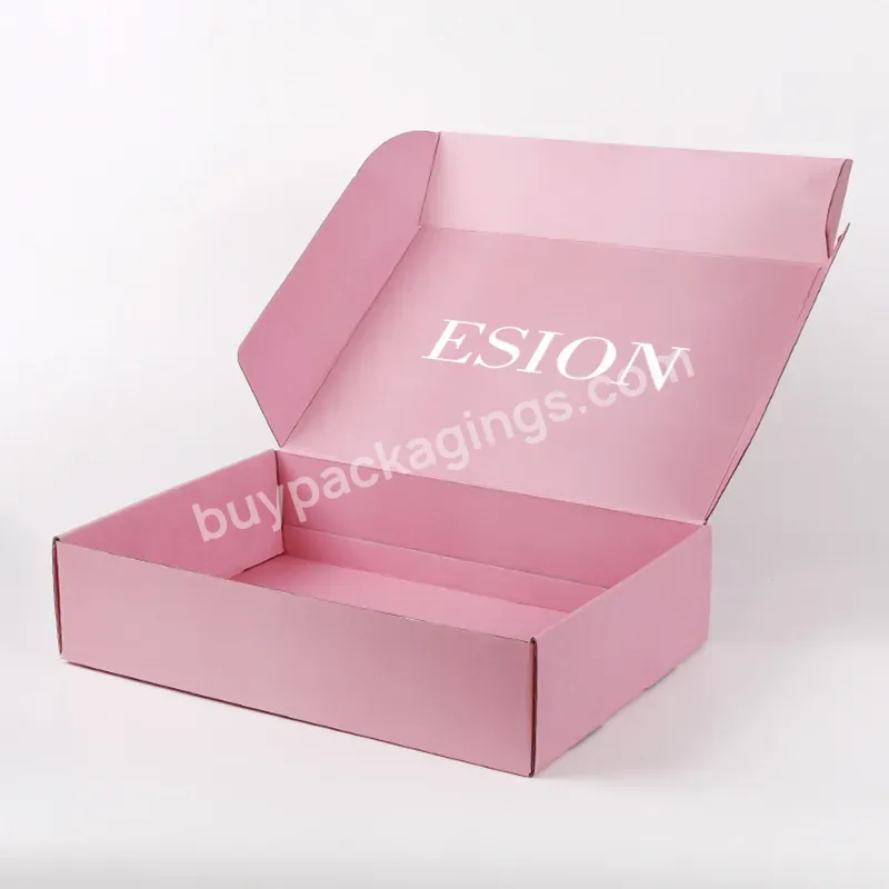 Custom Printing Logo White Pink Corrugated Mailer Mailing Make Up Cosmetic Lipstick Packaging Paper Shipping Boxes