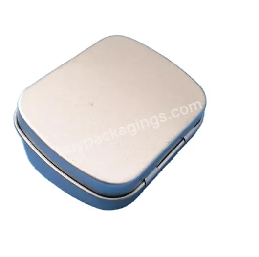 Custom Printing Metal Small Rectangle Silver Tin Box With Flip Cover For Storing Jewelry/necklace/earrings