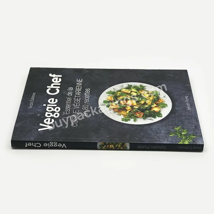 Custom Printing Paperback Book Cover Full Color Cooking Books Fancy Art Surface Paper Softcover Book Printing