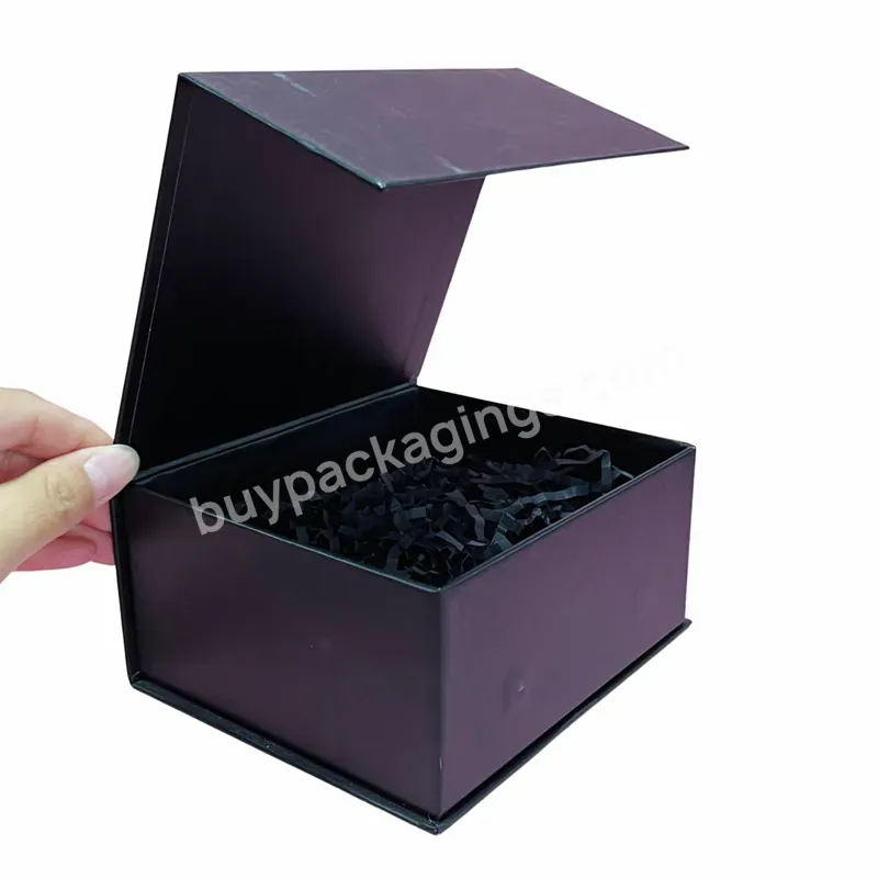 Custom Printing Plain Printed Magnetic Closure Flap Elegant Bespoke Cardboard Gift Paper Box With Magnetic Lid