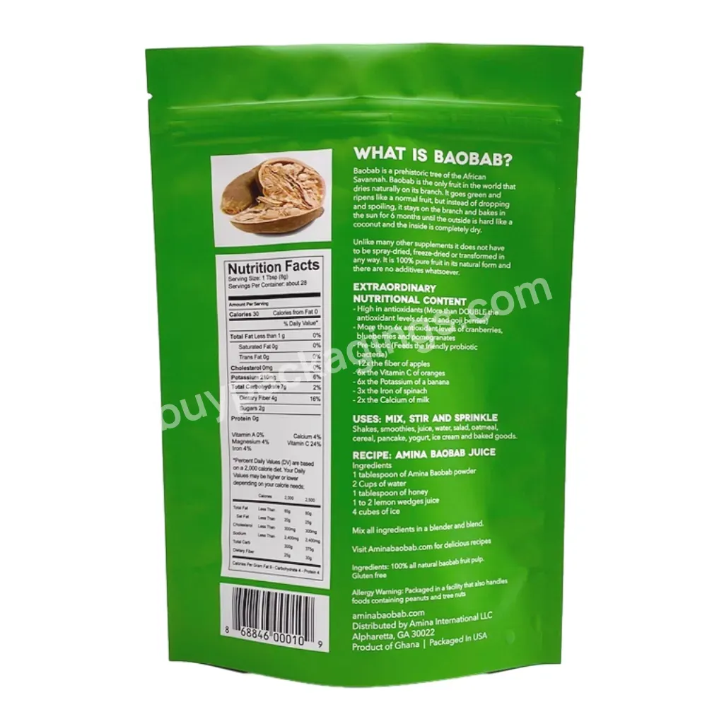 Custom Printing Plastic Snacks Cashew Nuts Packaging Stand Up Ziplock Mylar Bags