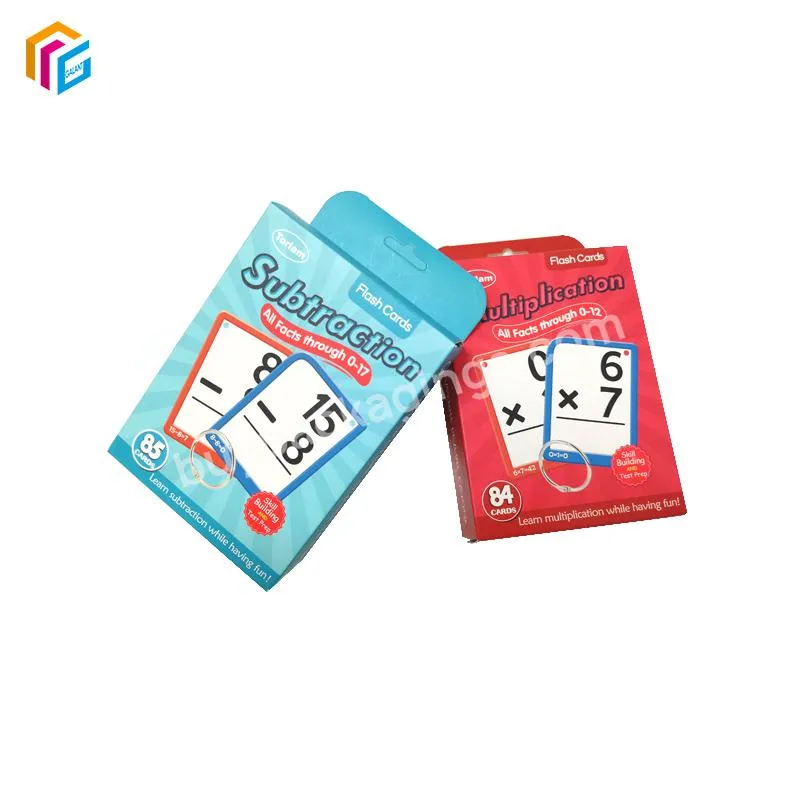 Custom Printing Pre K-K Mega Flashcards Set 84 Kindergarten Educational Tool Flashcards For Kids