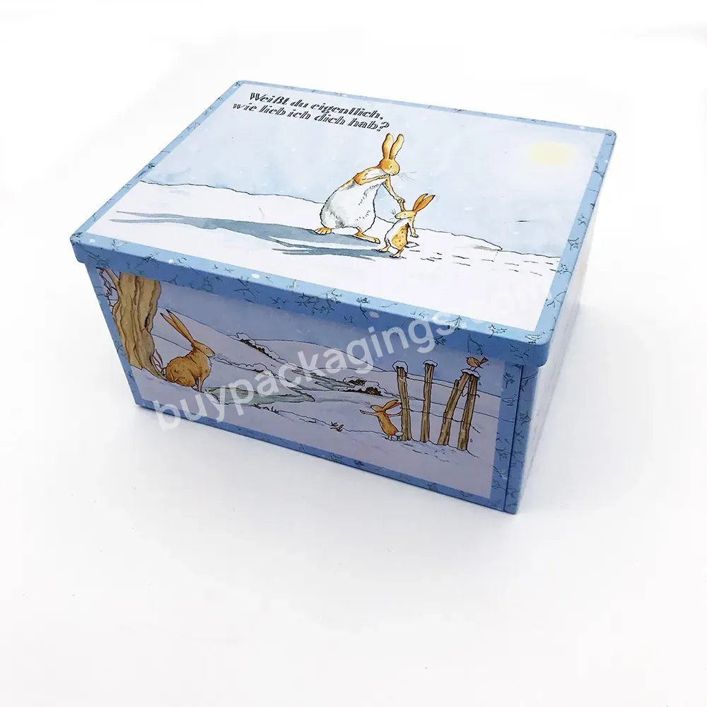 Custom Printing Rectangle Easter Bunny Chocolate Tin Packaging