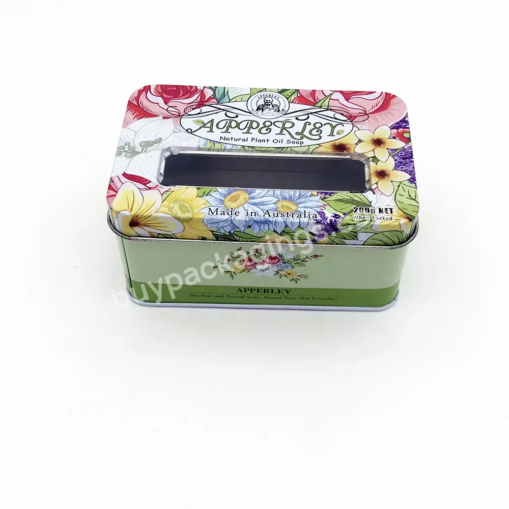Custom Printing Rectangle Gift Tin Boxes With Clear Window